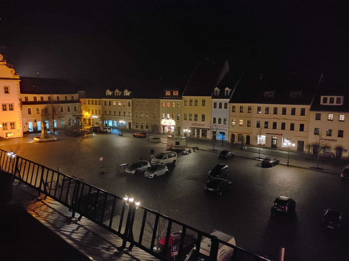 Markt Dippoldiwalde bei Nacht