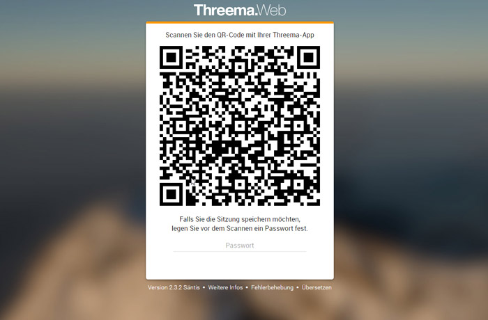 QR Code zur Nutzung von Threema Web