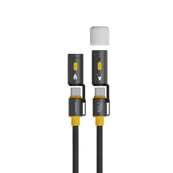 4smarts 3in1 USB-C Kabelset Explorer 240W 1,5m schwarz