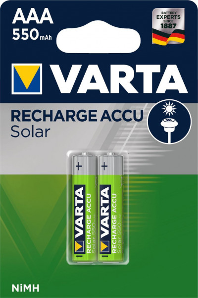 VARTA RECHARGE ACCU Solar AAA 550mAh Blister 2