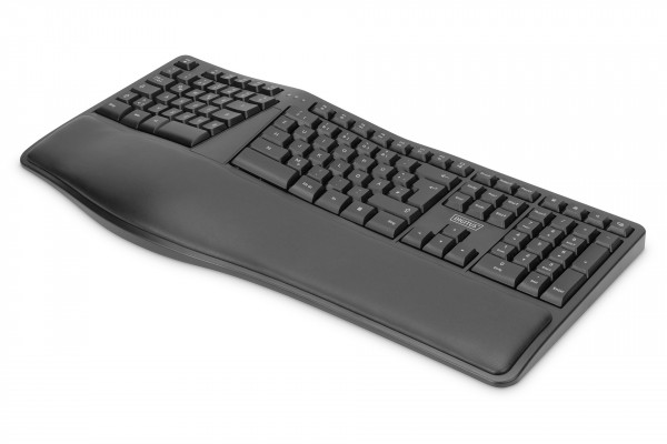 Digitus Ergonomische Tastatur, kabellos, 2,4 GHz