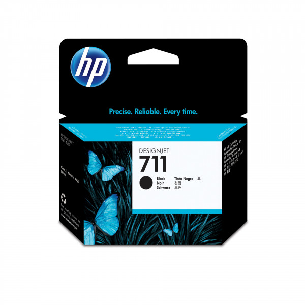 HP 711 Schwarz DesignJet Tintenpatrone, 80 ml