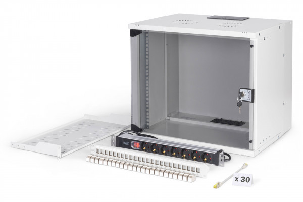 DIGITUS Netzwerk-Set SOHO PRO, 483 mm 19" - 9HE, 540 x 400 mm