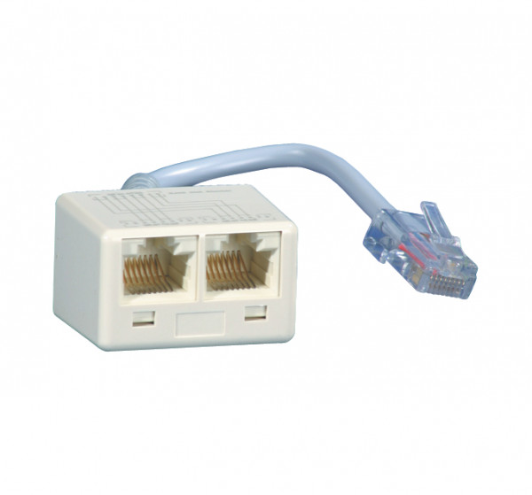 Adapter UAE WE8(4) auf 2 x RJ45 - IEC-Norm a/b