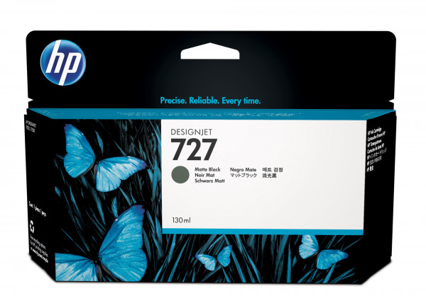 HP 727 Mattschwarz DesignJet Tintenpatrone, 130 ml