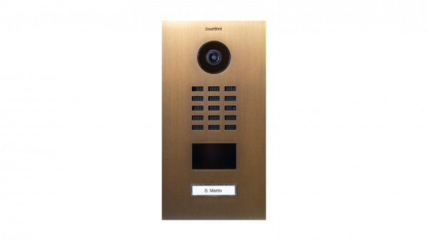 DoorBird D2101V IP Video Türstation echtes Messing brüniert