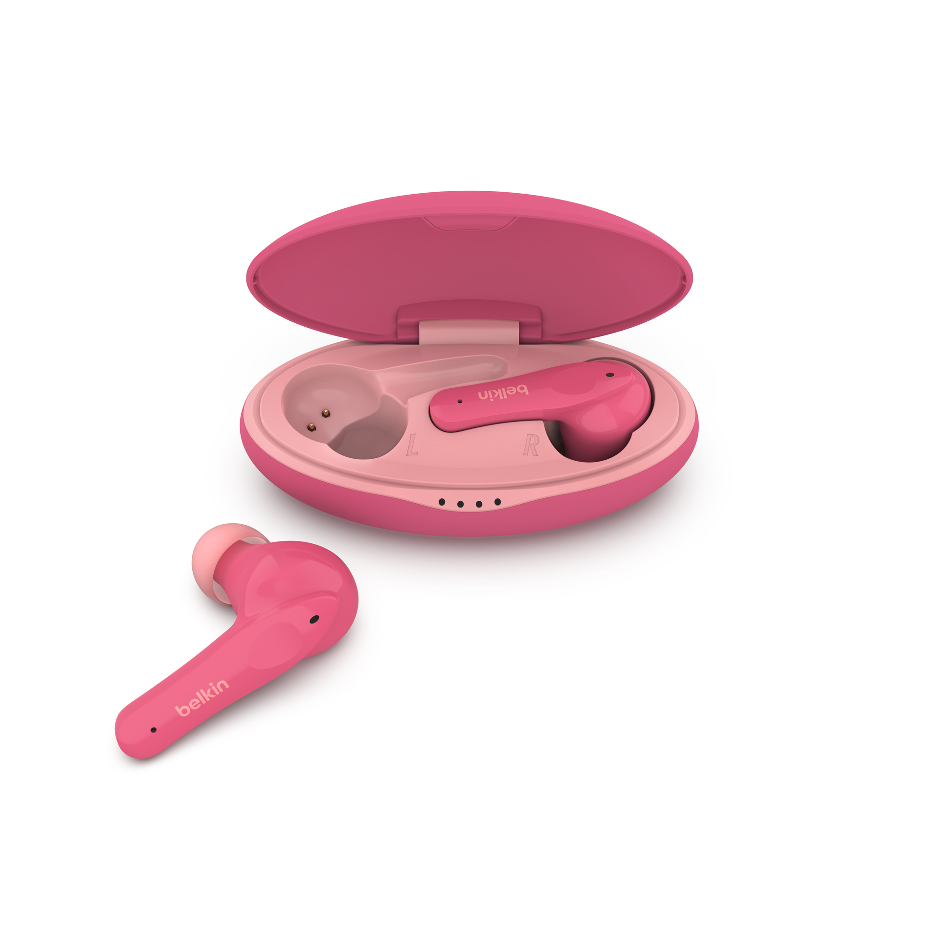 Pink aetka Kinder Shop Kabellose Belkin mit In-Ear-Kopfhörer | Touch-Bedienelementen Ladecase - SOUNDFORM und NANO in
