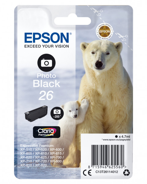 Epson Tintenpatrone 26 Schwarz (4,7ml)