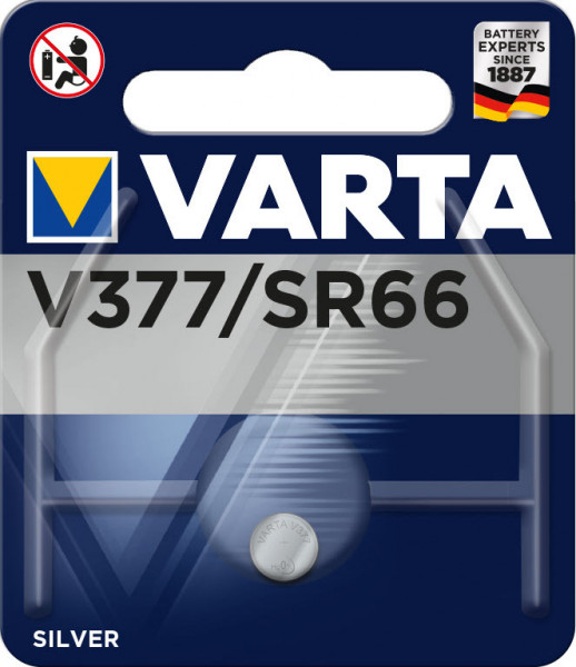 VARTA Knopfzellenbatterie Electronics V377 (SR66) Silber