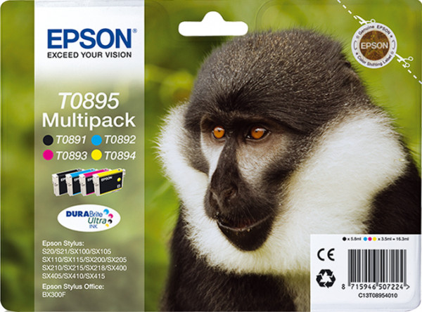 Epson Tintenpatronen Multipack T0895 (4 Farben)