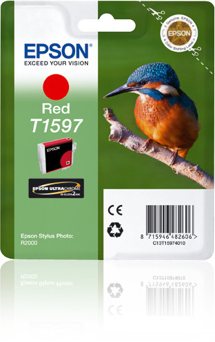 Epson Tintenpatrone T1597 Rot (17ml)