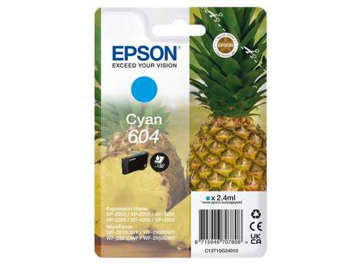 Epson Tintenpatrone 604 Cyan (2,4ml)