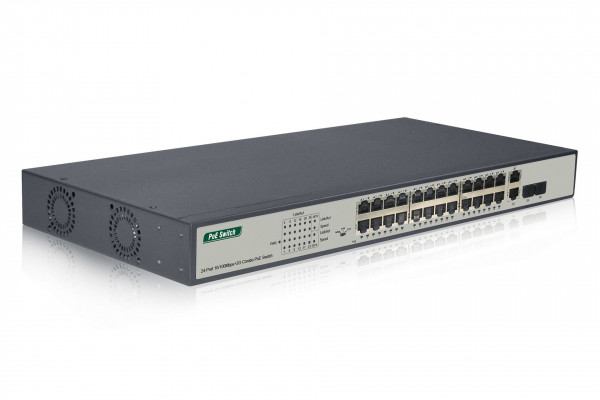 DIGITUS 24-Port Fast Ethernet PoE Switch