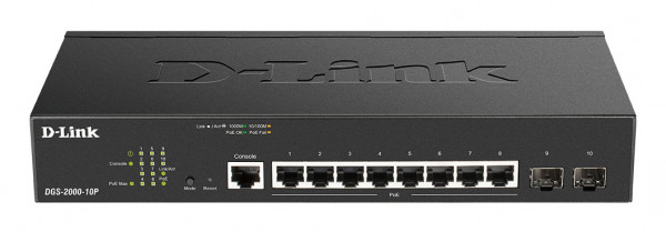 D-Link DGS-2000-10P 10-Port Gigabit PoE Managed Switch