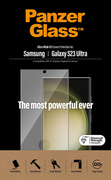 PanzerGlass Screen Protector Samsung Galaxy S23 Ultra, AB UWF