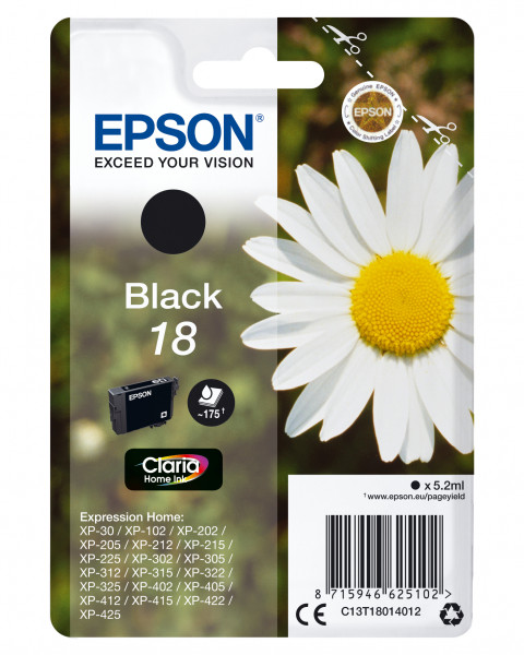 Epson Tintenpatrone 18 Schwarz (5,2ml)