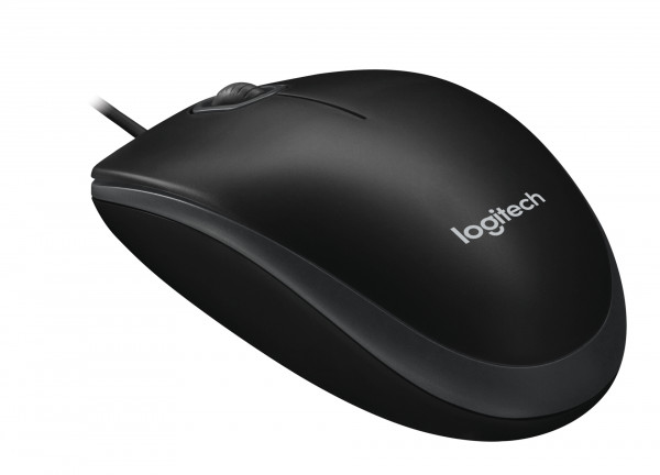 Logitech B100 optische USB-Maus, schwarz-grau