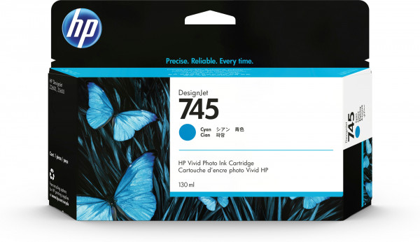 HP 745 DesignJet Druckerpatrone Cyan, 130 ml