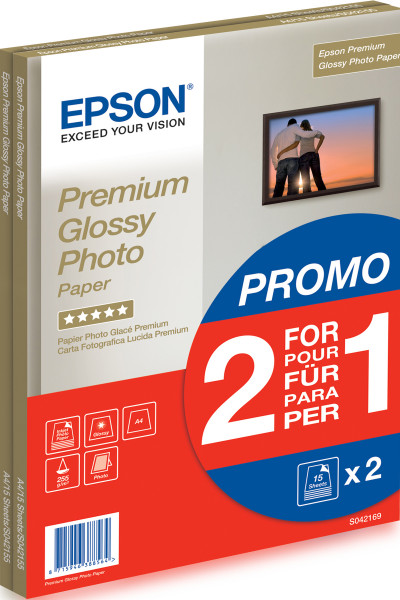 Epson Fotopapier Premium glänzend C13S042169 (A4-15 Blatt)