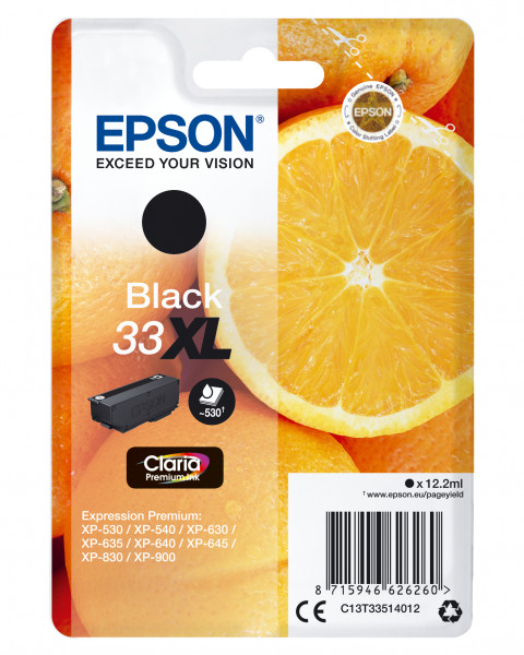 Epson Tintenpatrone 33XL Schwarz (8,1ml)