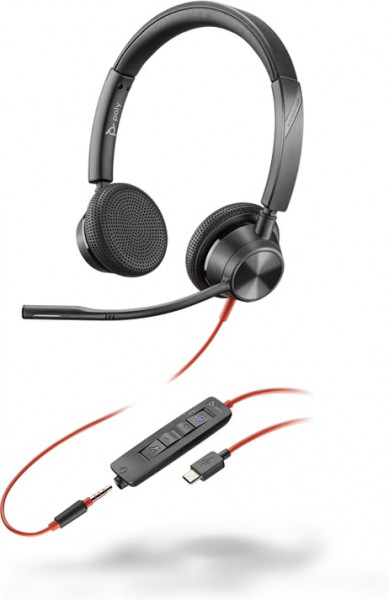 Poly Headset Blackwire C3325-M Stereo USB-C/A & 3,5 mm Teams