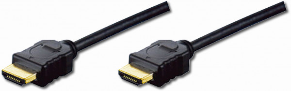 ASSMANN HDMI Kabel Typ A 2.0m m/Ethernet Full HD gold sw.