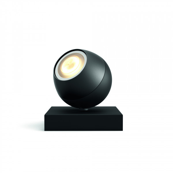 Philips Hue White Amb. Buckram Spot 1flg schwarz 350lm Erw