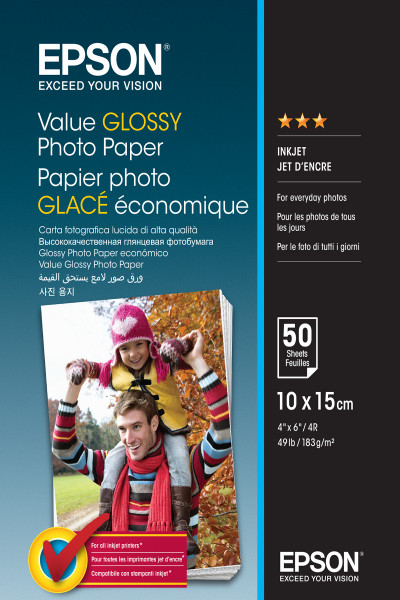 Epson Fotopapier glänzend C13S400038 (10x15cm-50 Blatt)