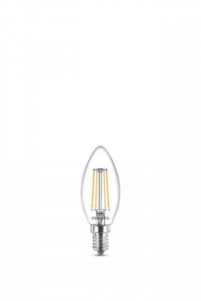 Philips LED classic Lampe 40W E14 Kerze 470lm klar 1er P