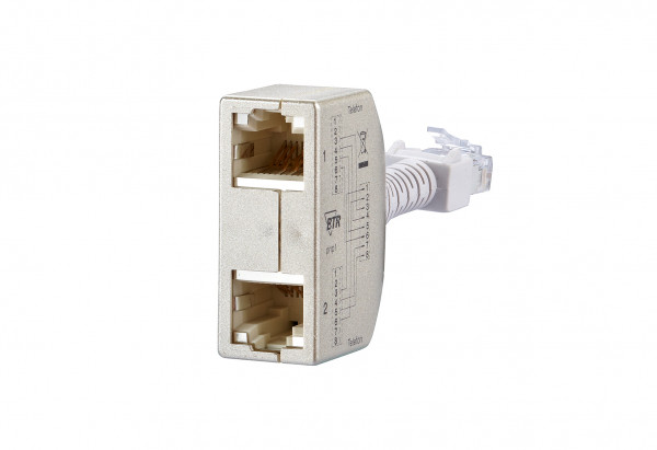 RJ45 Anschlussverdoppler (Telefon/Telefon) 2 Stück