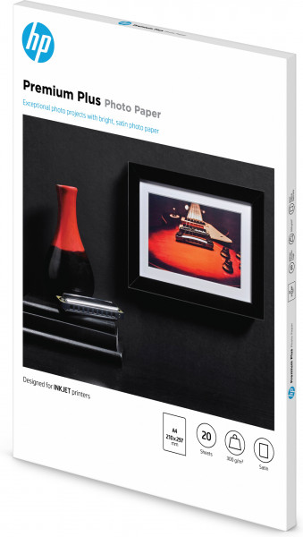 HP Premium Plus Fotopapier seidenmatt - 20 Blatt/A4/210x297mm