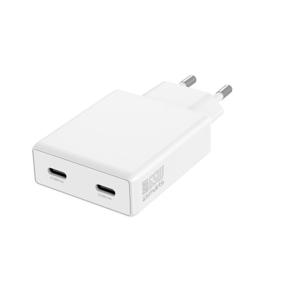 4smarts Netzladegerät PDPlug Slim Dual 65W GaN 2C, weiß