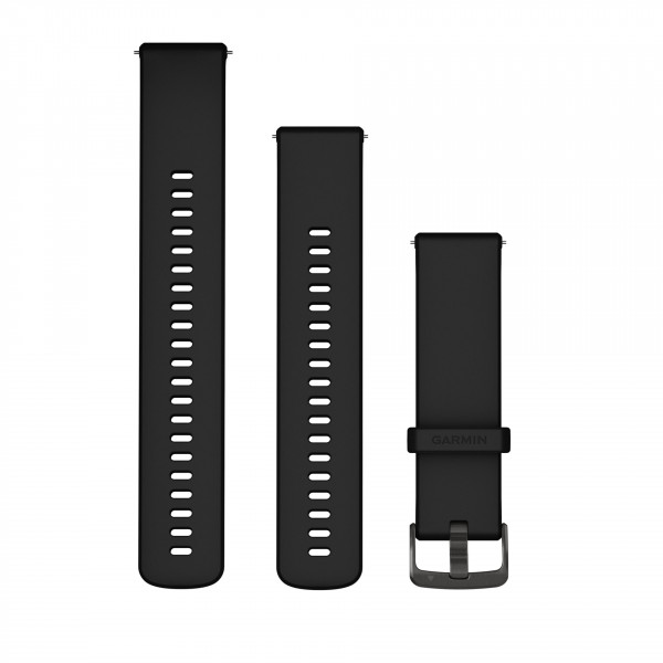 Garmin Ersatzarmband (22 mm), Silikon Schwarz/Schiefergrau