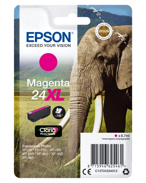 Epson Tintenpatrone 24 XL Magenta (8,7ml)