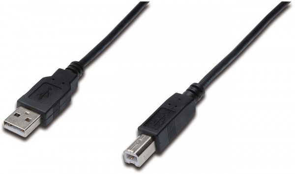 ASSMANN USB 2.0 Kabel Typ A-B 0.5m USB 2.0 konform sw.