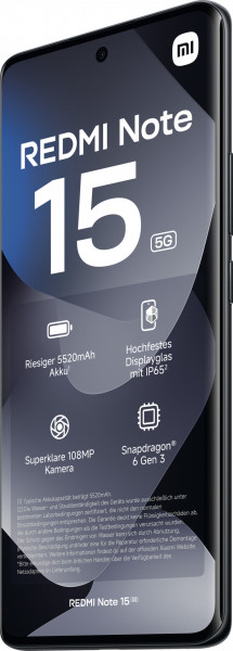Xiaomi Redmi Note 15 256GB schwarz Telekom