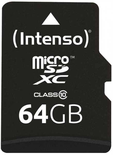 Intenso 64GB microSDXC Class 10 + SD-Adapter