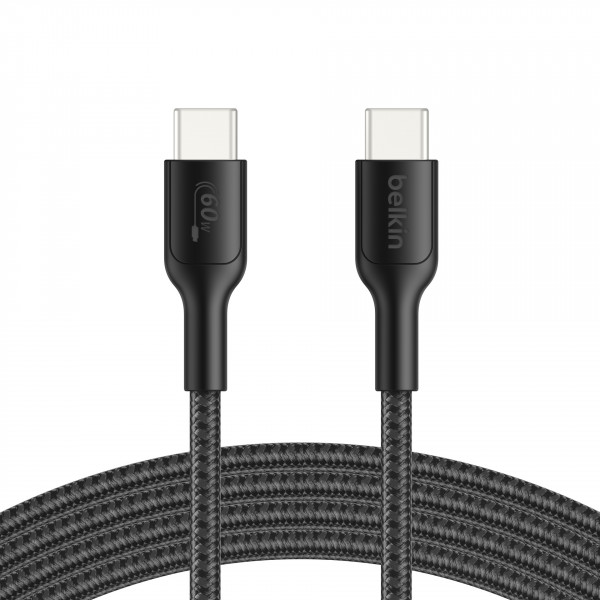 Belkin Gaming UCB-C/USB-C Kabel, 2m, geflochten, schwarz