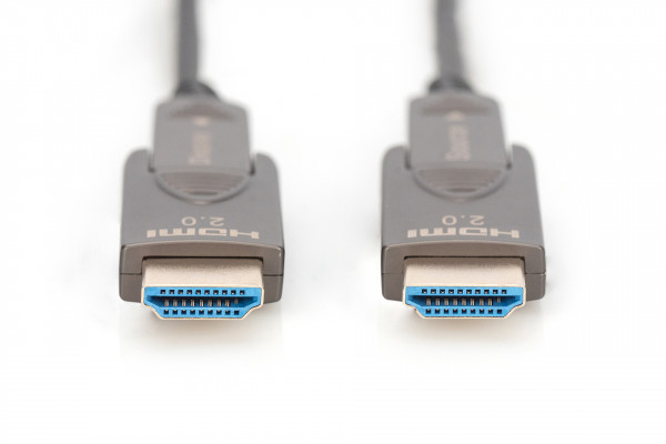 DIGITUS 4K - HDMI® AOC Hybrid Glasfaserkabel mit abn. Stecker