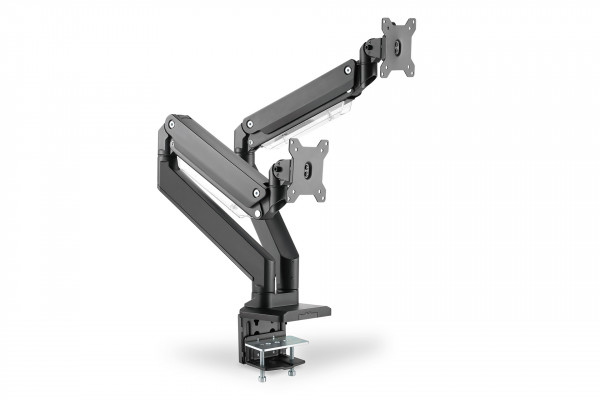 Digitus Univ. Dual Monitorhalter, Gasdruckfeder, Klemmbef.