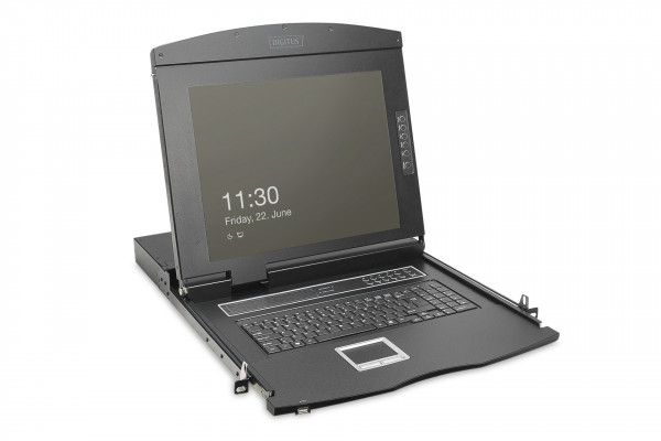 DIGITUS 19" HD LCD KVM Konsole, 1-Port VGA, UK Tastatur