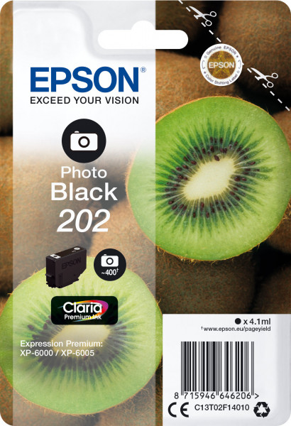 Epson Tintenpatrone 202 Photo Black (400 Seiten)