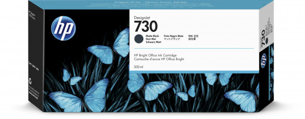 HP Tintenpatrone Nr. 730 Matt Schwarz 300ml