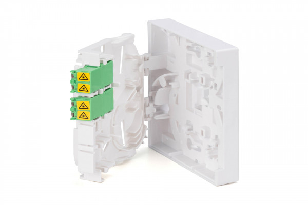 DIGITUS FTTH Gehäuse, 2 x LC/APC DX Kupplung mit Shutter