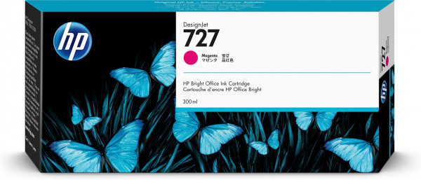 HP 727 Magenta DesignJet Tintenpatrone, 300 ml