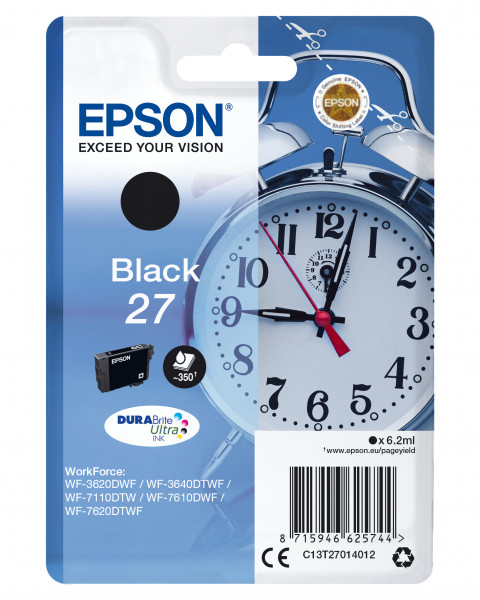 Epson Tintenpatrone 27 Schwarz (6,2ml)