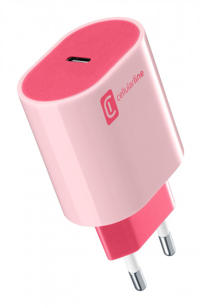 Cellularline USB-C CHARGER PD 20W RED PINK