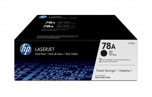 HP 78A 2er-Pack Schwarz Original LaserJet Tonerkartuschen