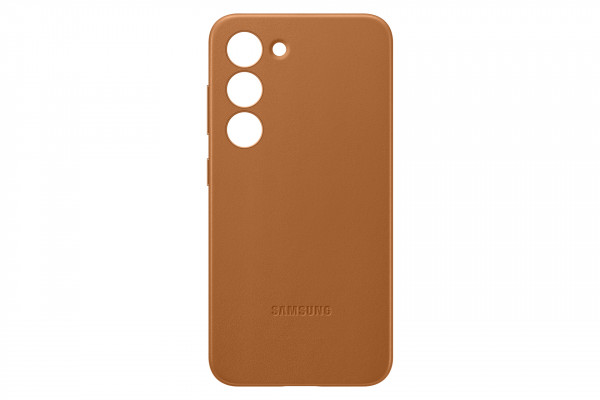 Samsung Leather Cover für Galaxy S23, Camel