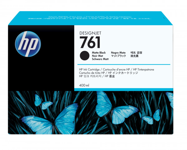 HP 761 Mattschwarz DesignJet Druckerpatrone, 400 ml